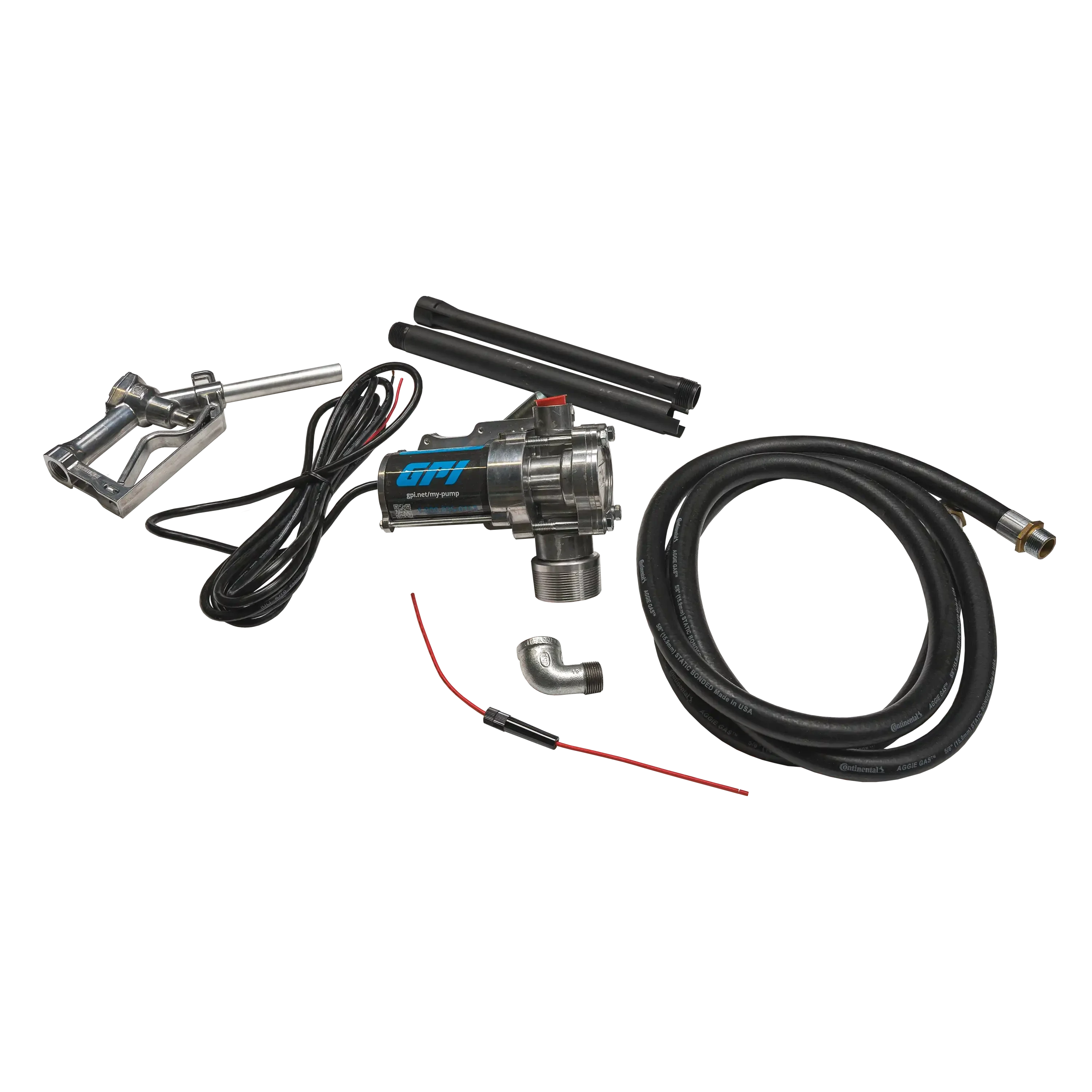GPI 12V 8 GPM Fuel Transfer Pump - Manual Nozzle